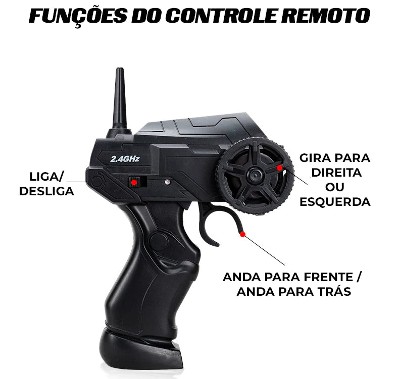 Carrinho de DRIFT e Corrida com Controle Remoto Drive Highcar + (Bateria Extra de Brinde)