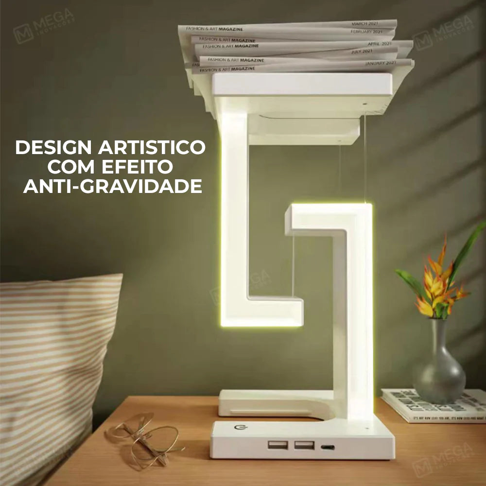 Luminária De Mesa em Led Com Carregador Sem Fio - Firenze