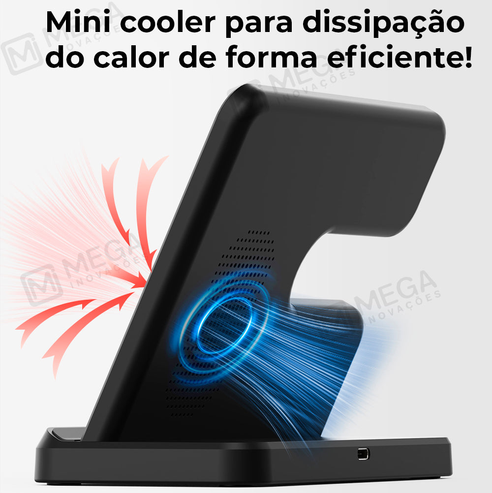 Carregador Wireless Smart Fast Ultra Rápido - 3 em 1 para Samsung