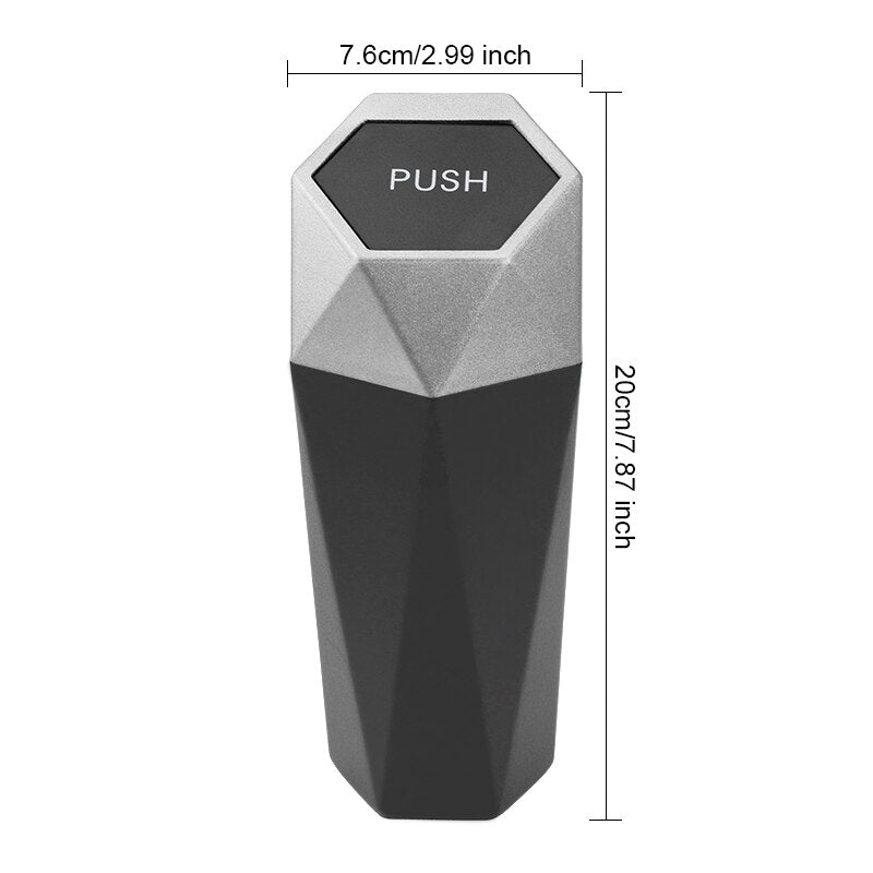 Lixeira Veicular Portátil - Auto Push, Seu Carro Limpo e Organizado!